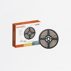 LED Cinta 12W, Rollo x 5mts, 3000K, IP20, 100-240V, Ref 12TIRLED30MV5M, Marca Tecnolite (Bajo Pedido)