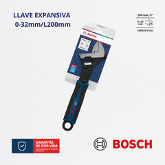 Llave Inglesa Ajustable 200 mm/8", Ref 1600.A03.B66-000, Marca Bosch (Bajo Pedido)
