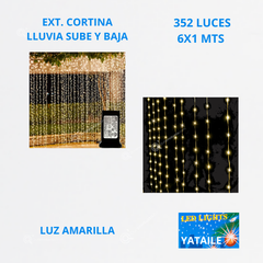 Ext. Nav Cortina Lluvia LED, 352L, L. Amarilla, Cable Trans, 6X1 mts, IP20, Ref 2000, Marca Yataile (Bajo Pedido)