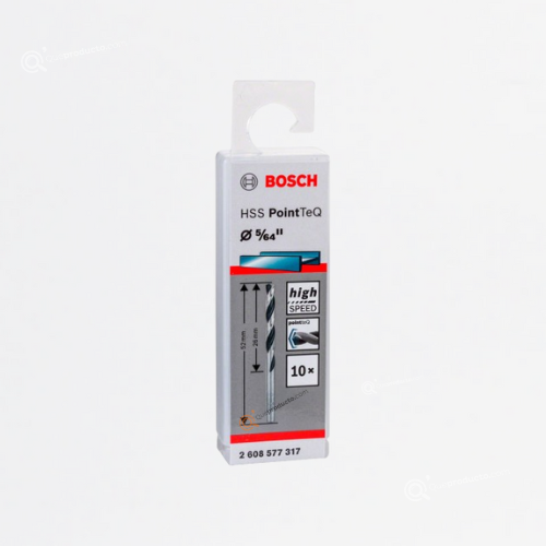 Broca Para Metal HSS-PointTeQ, 5/64", CajaX10, Ref 2608577317, Marca Bosch (En Stock)