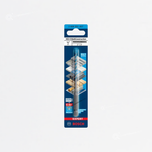 Broca EXPERT HEX-9 Multiconstruction Ø1/8X2X4", UEX1, Ref 2608901457, Marca Bosch (En Stock)