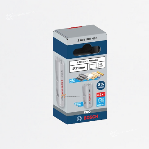 Sierra copa PRO Bimetalica, Cobalto 8%, 21 mm, 13/16", Ref 2608901495, Marca Bosch (Bajo Pedido)