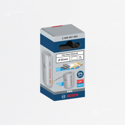 Sierra copa PRO Bimetalica, Cobalto 8%, 33 mm, 1-5/16", Ref 2608901503, Marca Bosch (En Stock)