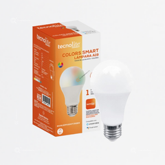 LED Bulbo Smart 8W E27, 2700/6500k/RGB, 800 lm, 127V, Ref 8A19LEDMV200TCRGBW, Marca Tecnolite (Bajo Pedido)