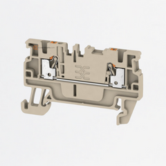 Borne de paso, PUSH IN, A2C 1.5 mm², 500V, 17.5A, Beige oscuro, Ref 1552790000, Marca WeidMüller (Bajo Pedido)