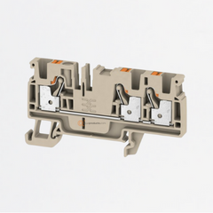 Borne de paso, PUSH IN, AC3 4mm², 800V, 32A, Beige oscuro, Ref 4050118411546, Marca WeidMüller (Bajo Pedido)