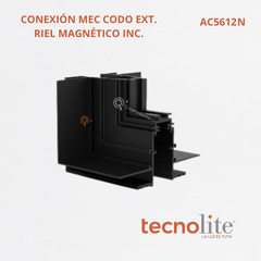 Accesorio Conexión Riel Magnético, Codo Externo Incrustar, Ref AC5612N, Marca Construlita (Bajo Pedido)