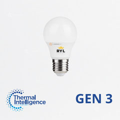 LED Bulbo 5W E27 Gen3, 6500K, 430 lm, IP20, 180G, 100-240V, Marca Royal Lighting (En Stock)
