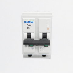 Interruptor Breaker Enchufable 16A 2P, 120-240VAc, Curva C 10kA, Ref I2P162AE, Marca Inadisa (En Stock)