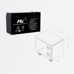 Banco de Baterías 3KVA, 14 min, Para UPS NUOLT-7283, Banco Interno, Ref CEBBAT-728314, Marca Powest (Bajo Pedido)