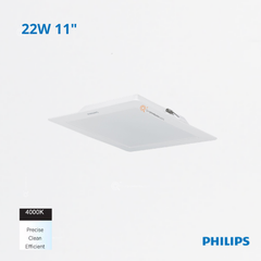 LED Panel Cuadrado DN058B LED20 22W, Incru 11", 4000K, 2000 lm, 110-240V, Ref 911401803788, Philips (Bajo Pedido)