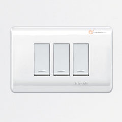 Interruptor Triple Genesis 16A Max. 250V, 1Polo, 2 vía MWD130237543, Marca Schneider (Bajo Pedido)