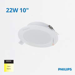 LED Panel Redondo DN058B LED20 22W, Incru 10", 3000K, 1860 lm, 110-240V, Ref 911401803388, Philips (Bajo Pedido)
