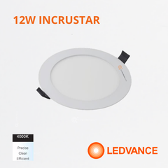 LED Panel redondo 12W Incrustar, 4000k, 960 lm, IRC 80, 110-277V, Ref 7025560 Ledvance-Osram (Bajo Pedido)