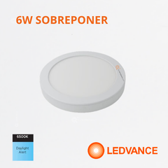LED Panel redondo 6W Sobreponer, 6500k, 420 lm, IRC 80, 110-277V, Ref 7025667 Ledvance-Osram (Bajo Pedido)