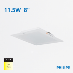 LED Panel Cuadrado DN058B LED13 11.5W, Incru 8", 3000K, 1210 lm, 110-240V, Ref 911401802488, Philips (Bajo Pedido)