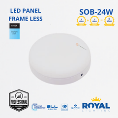 LED Panel redondo 24W S/poner Frame Less, 6500k, 2880 lm, 100-240V, Marca Royal Lighting (En Stock) X1 Punto