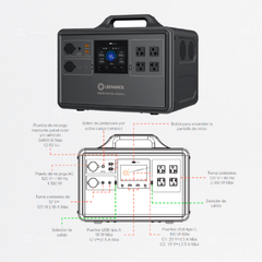 Estación de Poder, 1500W, 120V, Bateria LiFePO4, 2240Wh, Ref 7023962, Ledvance (Bajo Pedido)