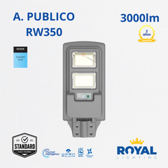 LED Lum Alumbrado Pub. Solar RW350, 110G, 6500K, IP65, Ref RW350, Marca Royal Lighting (En Stock) x2 Puntos