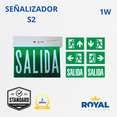 LED Señalizador de emergencia Multiproposito 1W, 100-240V, Ref S2, Marca Royal Lighting (En Stock) X1 Punto