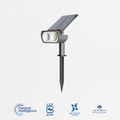 LED Luminaria Deco Solar Spot Estaca RW4, 3000K, IP65, Ref RW4, Marca Royal Lighting (En Stock)
