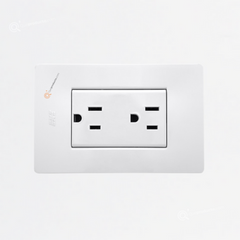 Toma Doble Americana 2p/tierra, 15A 110-150V, Ref 14066N, Marca SOLAIO-EXE (O)