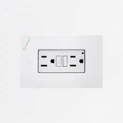 Toma doble GFCI Blanca, 15A 110-150V + tapa 1 PCE, Ref 14066GFCI, SOLAIO-EXE (O)