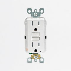 Toma Doble Falla Tierra Blanca, 15A, Ref GFNT1-W, Marca Leviton (Bajo Pedido)