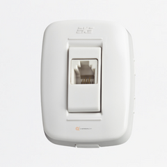 Toma Teléfono Americana 4 hilos sobreponer (RJ11), Ref DUE 12006TA4, Marca DUE-EXE (O)