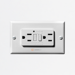 Toma doble GFCI AVE 15A blanca + tapa 1 PCE, Ref LD3003W, Marca AVE (O)