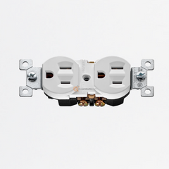 Toma doble Polo tierra EXE 15A, 110V, Ref YQ15R-S, Marca EXE (S)