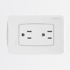 Tomacorriente Doble Miluz 15A Max. 250V 2Polos + Tierra 50/60Hz S3B10280, Marca Schneider (Bajo Pedido)