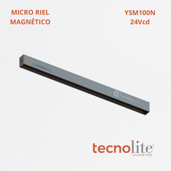 Micro Riel Mag 1m incrus/sobre Negro, 24VCD, Ref YSM100N, Marca Tecnolite (Bajo Pedido)