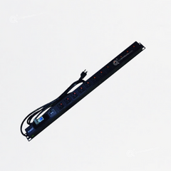 Multitoma Tierra Aislada PDU Negra, 12 Salidas 120V, Ref NMULT-2290, Marca Powest (Bajo Pedido)