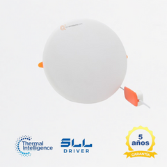 LED Panel redondo 18W incrustar Frame Less, 6500k, 2160 lm, 120G, 100-240V, Marca Royal Lighting (S)