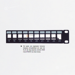 port panel Categoría 5E, 6 y 6A, 24 puertos, Ref NPPGEN-5624, Marca Powest (Bajo Pedido)