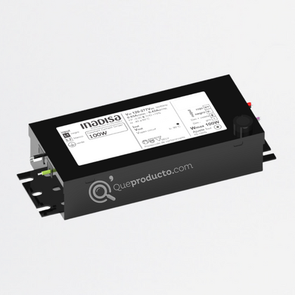 LED Driver DIM 100W, 500-1050mA, Output 72-143 Vdc, 120-277 Vac, Ref DE1050AD100W07, Marca Inadisa