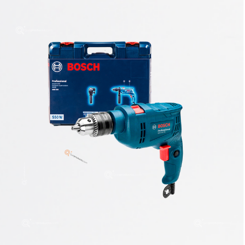 Taladro Percutor 1/2", GSB 550 RE 550W, 110V, En maletín, Ref 0601.1B6.0G2-000, Marca Bosch (Bajo Pedido)