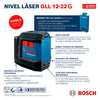 Nivel láser Verde, GLL 12-22 G, Alcance 12m Con soporte giratorio, Ref 0601065320, Marca Bosch (O)
