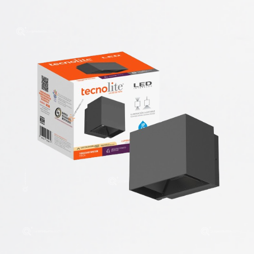 LED Aplique Integrado Muro PIRQA, 10W, 3000K, 800 lm, IP65, Ref 10HLED401MV30N, Marca Tecnolite (Bajo Pedido)