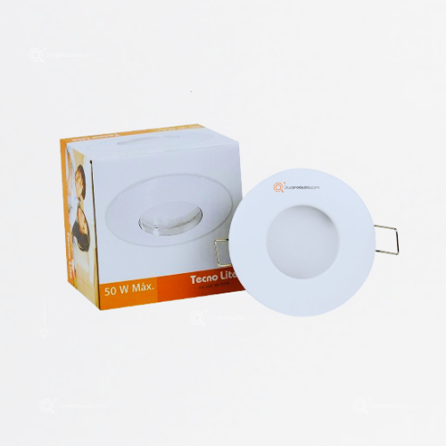 Chasis Bala MR16 ADRIA I Blanca Max 50W, base Sugerida GU10, Ref 10YD101MVB, Marca Tecnolite (Bajo Pedido)