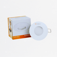 Chasis Bala MR16 ADRIA I Blanca Max 50W, base Sugerida GU10, Ref 10YD101MVB, Marca Tecnolite (Bajo Pedido)