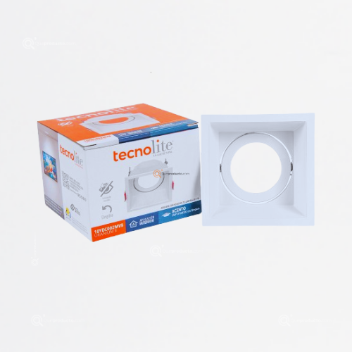 Chasis Bala MR16 URANIUM II Blanca Max 50W, base Sugerida GU10, Ref 10YDC002MVB, Marca Tecnolite (Bajo Pedido)