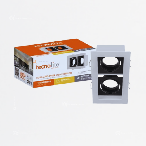 Chasis Luminaria Cardan ALICANTE I, Max 120W, GU10 X2, 100-240V, Ref 120YD4002MVB, Marca Tecnolite (Bajo Pedido)