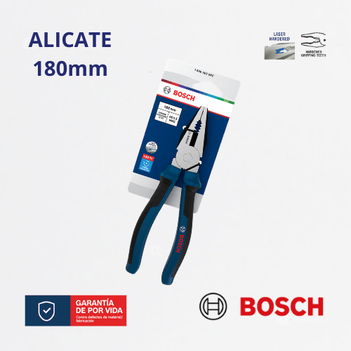 Alicate Multifunción 180 mm, Mango Multicomponente, Ref 1600.A03.9RC-000, Marca Bosch (Bajo Pedido)