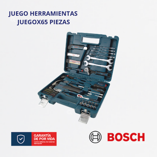 Juego de herramientas X65 Piezas, Ref 1600.A03.AL2-000, Marca Bosch (Bajo Pedido)