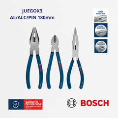 Juego Alicates X3 M,L,D, Mango Antideslizante, Ref 1600.A03.DN3-000, Marca Bosch (Bajo Pedido)