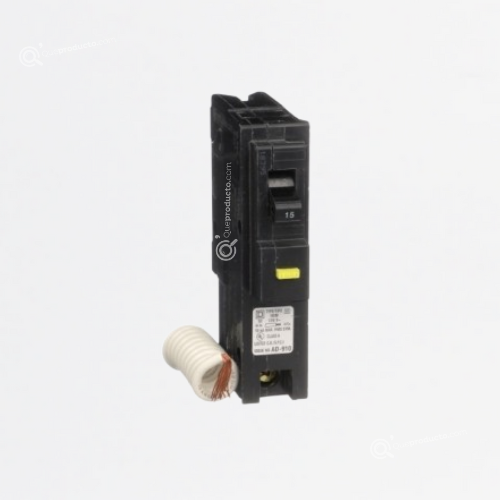 Interruptor Breaker Enchuf Auto/Dif Home 1P 20A, 120V, 10KA-6mA, Ref HOM120GFI, Marca Schneider (Bajo Pedido)