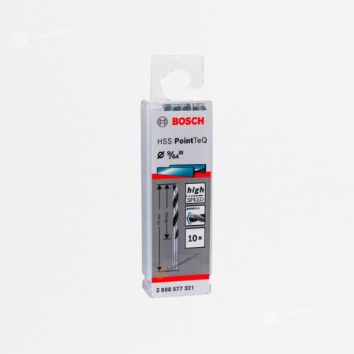 Broca Para Metal HSS-PointTeQ, 9/64", CajaX10, Ref 2608577321, Marca Bosch (En Stock)
