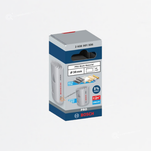 Sierra copa PRO Bimetalica, Cobalto 8%, 38 mm, 1-1/2", Ref 2608901506, Marca Bosch (Bajo Pedido)